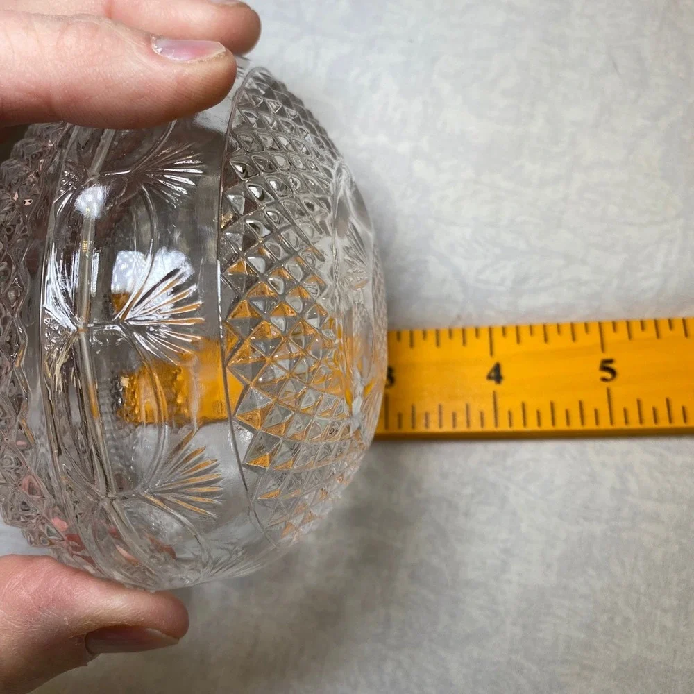 Vintage 1977‎ Avon Fostoria Clear Glass Egg Trinket Box Covered Soap Dish